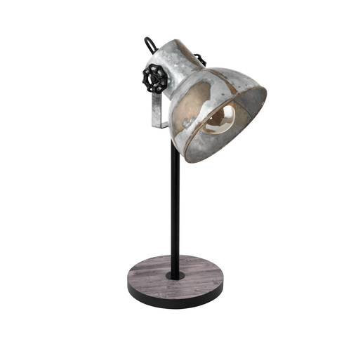 EGLO, 49718, BARNSTAPLE, table lamp, E27, 1X40W, IP20, weathered effect galvanized