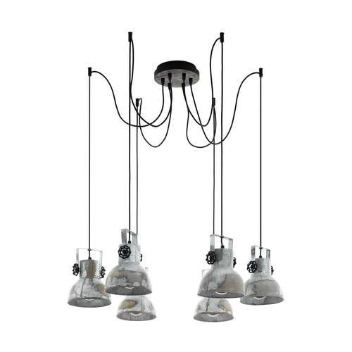 EGLO, 49732, BARNSTAPLE, pendant, E27, 6X40W, IP20, worn effect galvanized