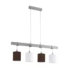 EGLO, 49927, TOWNSHEND 2, pendant, E27, 4X60W, IP20, white, brown