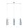 EGLO, 90305, PINTO NERO, pendant, E27, 3X40W, IP20, black-transparent, white