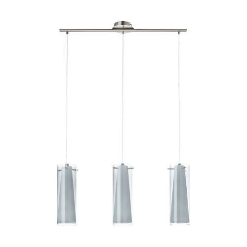EGLO, 90305, PINTO NERO, pendant, E27, 3X40W, IP20, black-transparent, white