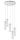 EGLO, 93003, PINTO, pendant, E27, 5X40W, IP20, transparent, white