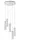 EGLO, 93003, PINTO, pendant, E27, 5X40W, IP20, transparent, white