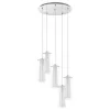 EGLO, 93003, PINTO, pendant, E27, 5X40W, IP20, transparent, white