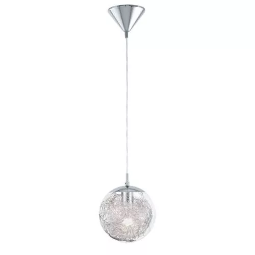 EGLO, 93073, LUBERIO, pendant, E27, 1X60W, IP20, transparent, aluminum