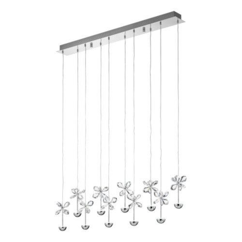 EGLO, 93663, PIANOPOLI, pendant, 3000 K, LED, 10X2.5W, IP20, transparent