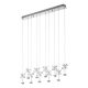 EGLO, 93663, PIANOPOLI, pendant, 3000 K, LED, 10X2.5W, IP20, transparent