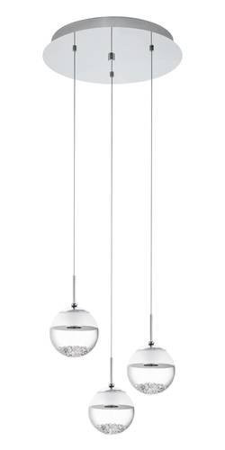 EGLO, 93709, MONTEFIO 1, pendant light, 3000 K, LED, 3X5W, IP20, white, transparent