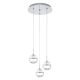 EGLO, 93709, MONTEFIO 1, pendant light, 3000 K, LED, 3X5W, IP20, white, transparent
