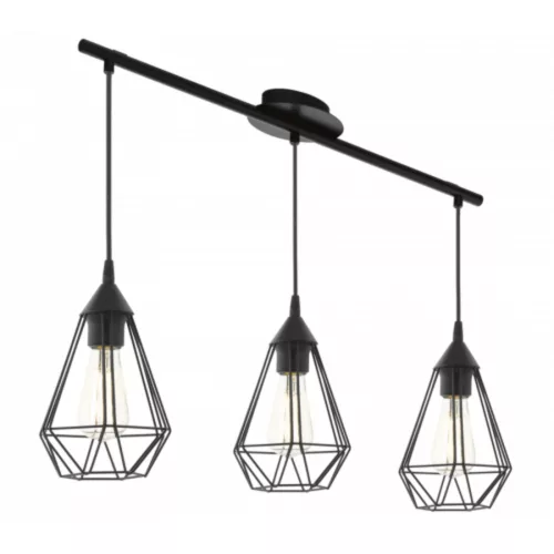 EGLO, 94189, TARBES, pendant, E27, 3X60W, IP20, black