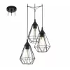 EGLO, 94191, TARBES, pendant, E27, 3X60W, IP20, black