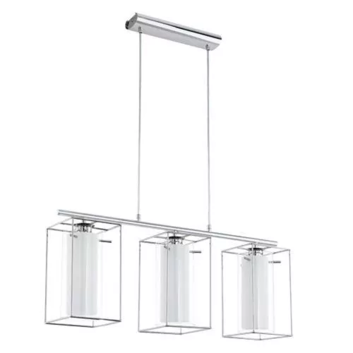 EGLO, 94378, LONCINO 1, pendant, E27, 3X60W, IP20, transparent, white