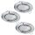 EGLO, 94407, PENETO, recessed lamp, GU10, 3X4.6W, IP20