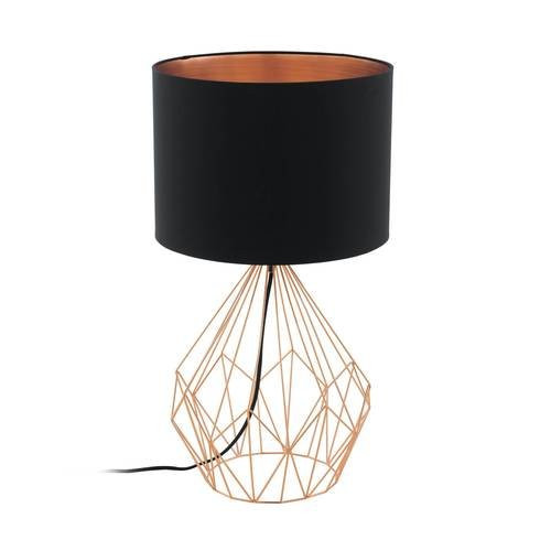 EGLO, 95185, PEDREGAL 1, table lamp, E27, 1X60W, IP20, black, copper