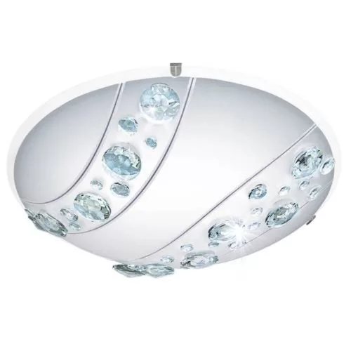EGLO, 95576, NERINI, ceiling lamp, 4000 K, LED, 16W, IP20, white, black, transparent