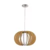 EGLO, 95598, STELLATO 1, pendant light, E27, 1X60W, IP20, maple, white