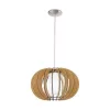EGLO, 95598, STELLATO 1, pendant light, E27, 1X60W, IP20, maple, white