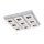 EGLO, 95658, FRADELO, flush ceiling lamp, 3000 K, LED, 9X3.8W, IP20, chrome, transparent