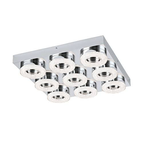 EGLO, 95665, FRADELO, ceiling lamp, 3000 K, LED, 9X4W, IP20, chrome, transparent
