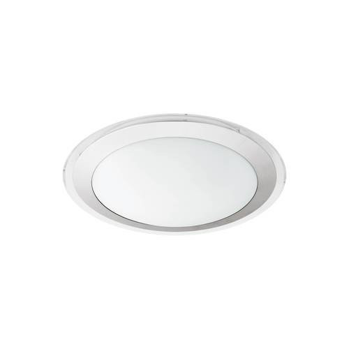 EGLO, 95677, COMPETA 1, ceiling lamp, 3000 K, LED, 15.6W, IP20, white, silver, transparent