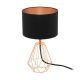 EGLO, 95787, CARLTON 2, table lamp, E14, 1X60W, IP20, black, rose copper