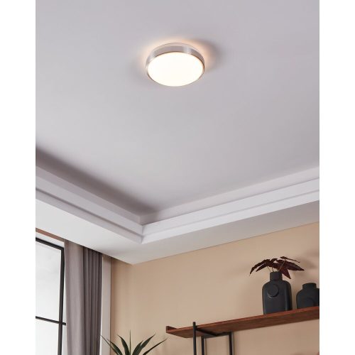 EGLO, 96032, COMPETA 1, ceiling lamp, 3000 K, LED, 15.6W, IP20, white, matte nickel