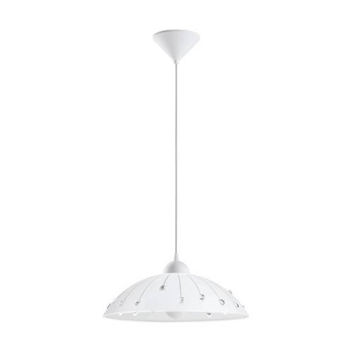 EGLO, 96073, VETRO, pendant, E27, 1X60W, IP20, white, transparent