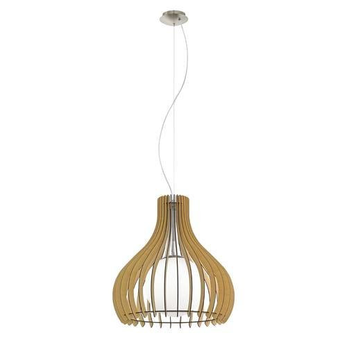 EGLO, 96214, TINDORI, pendant, E27, 1X60W, IP20, maple, white