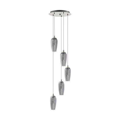 EGLO, 96345, FARSALA, pendant, G9, 5X3W, IP20, translucent black, transparent