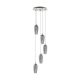 EGLO, 96345, FARSALA, pendant, G9, 5X3W, IP20, translucent black, transparent