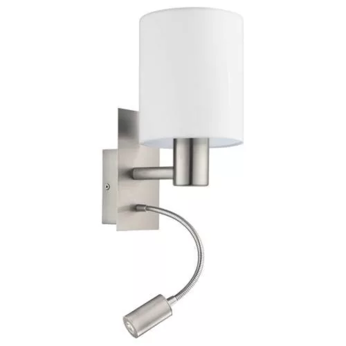 EGLO, 96477, PASTERI, wall lamp, 3000 K, E27, 1X40W, IP20, white