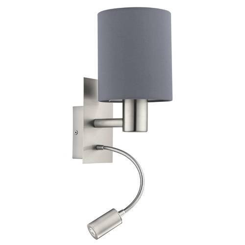 EGLO, 96479, PASTERI, wall lamp, 3000 K, E27, 1X40W, IP20, grey