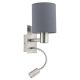EGLO, 96479, PASTERI, wall lamp, 3000 K, E27, 1X40W, IP20, grey