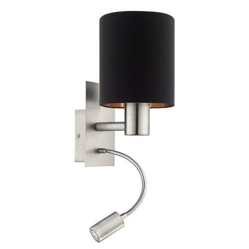 EGLO, 96483, PASTERI, wall lamp, 3000 K, E27, 1X40W, IP20, black, copper