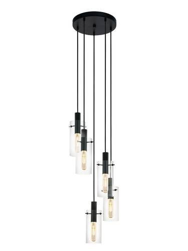 EGLO, 97368, MONTEFINO, pendant, E27, 5X60W, IP20, transparent