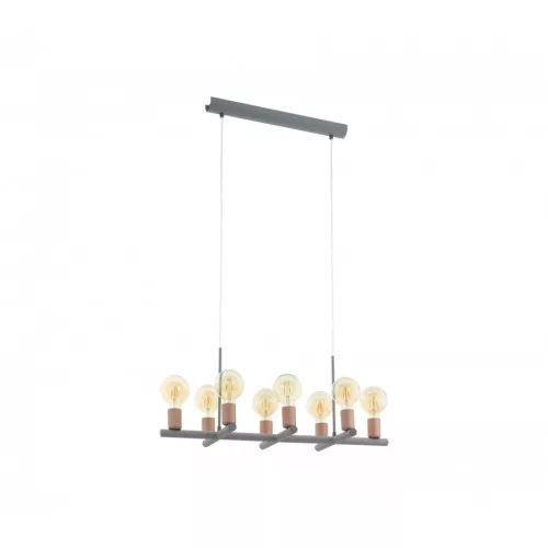 Pothengeres E27 8x60W grey/rose Adri2