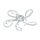 EGLO, 97487, VALLEMARE, pendant ceiling light, 3000 K, LED, 5X6.6W, IP20, white, transparent