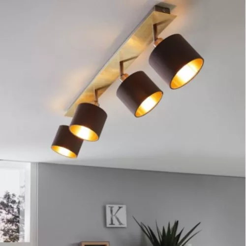 EGLO, 97539, VALBIANO, spot lamp, E14, 4X7W, IP20, cappuccino, gold