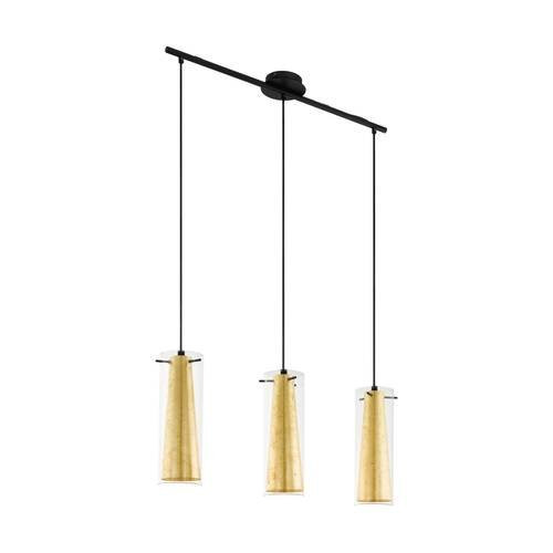 EGLO, 97652, PINTO GOLD, pendant, E27, 3X40W, IP20, transparent, gold