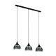 EGLO, 98384, BELESER, pendant, E27, 3X60W, IP20, black-transparent