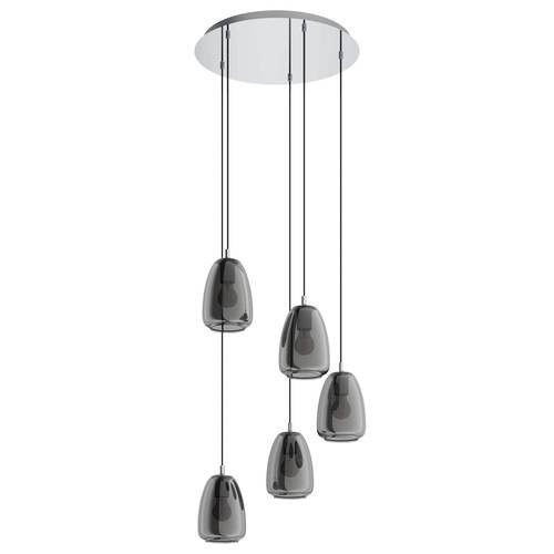 EGLO , 98617 , ALOBRASE , pendant , E27 , 5X40W , IP20 , black-transparent