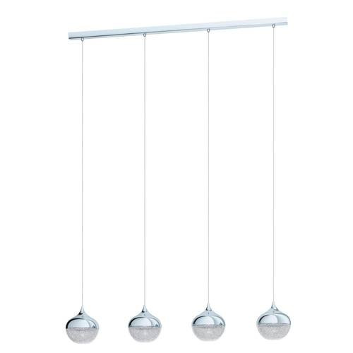 EGLO, 98628, MIOGLIA 1, pendant, E14, 4X25W, IP20, white speckled, transparent