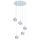 EGLO, 98629, MIOGLIA 1, pendant light, E14, 5X25W, IP20, white speckled, transparent