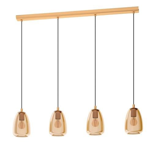 EGLO, 98649, ALOBRASE, pendant, E27, 4X40W, IP20, amber