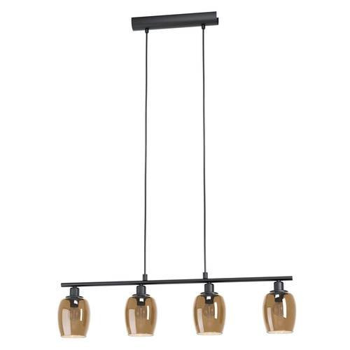 EGLO, 98765, ZABALEA, pendant, E14, 4X40W, IP20, transparent bronze