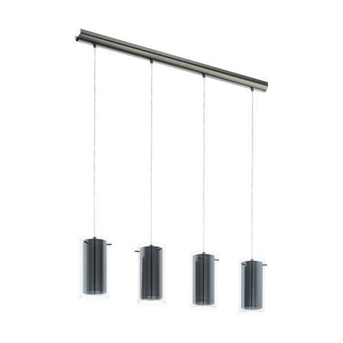 EGLO, 99287, PINTO TEXTIL, pendant, E27, 4X16W, IP20, transparent, gray