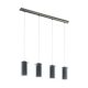 EGLO, 99287, PINTO TEXTIL, pendant, E27, 4X16W, IP20, transparent, gray