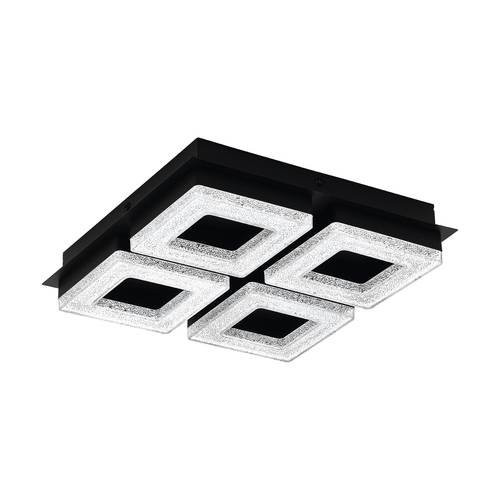 EGLO, 99326, FRADELO 1, flush-mounted ceiling lamp, 3000 K, LED, 4X3.5W, IP20, black, transparent