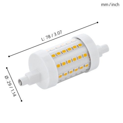 EGLO, 11829, LEDR7S, light source, 2700 K, R7S, 1X7W, transparent