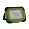 LED spotlight, 10 Watt, portable, battery-powered, USB, natural white, SAMSUNG chip, IP44, black-green